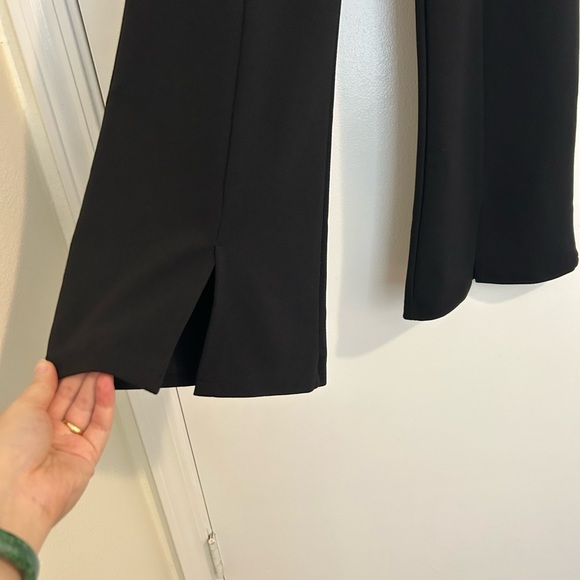 Black Women's Flared Pants - Picture 3 of 7